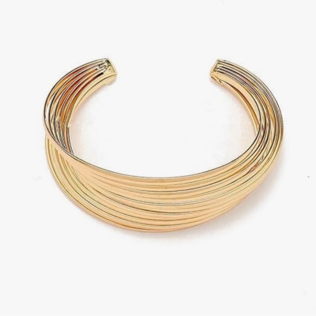 Gold Adjustable Cuff Bracelet New 39$